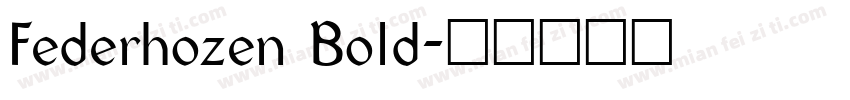 Federhozen Bold字体转换